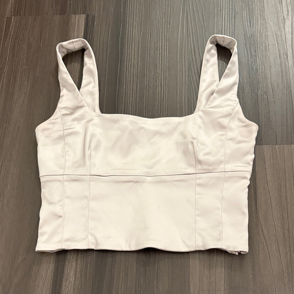 Wilfred Shine Satin Bustier Top